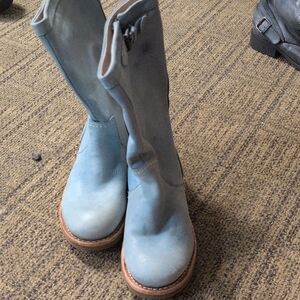 Bussola Light Blue Heeled Boots